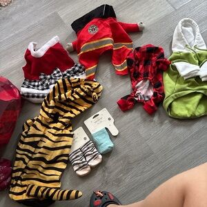 Dog Clothing Set - Red, Black, Green, Yellow